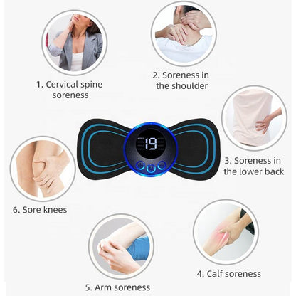 EMS Electric Pulse Neck Massager Cervical Massage Patch Back Sticker Muscle Stimulator Portable Relief Pain Relax Massageador