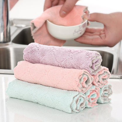 Kitchen Rags Absorb Water, Do Not Lose Hair, Thicken Housework, Clean And Do Not Stick To Oil, Wipe Table Towel, Household Dishcloth