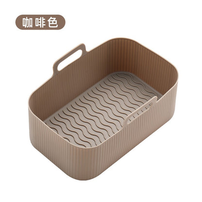 Air fryer thickened silicone pad barbecue plates ovens microwave ovens insulation rectangular trays