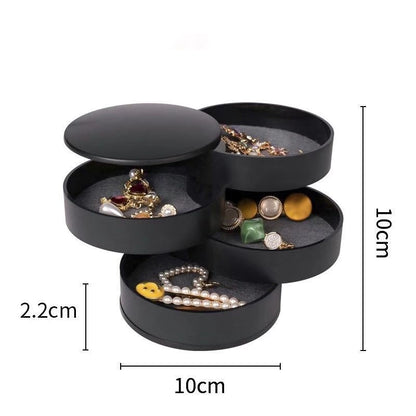 Multi layer storage box with large capacity necklace, earrings, earrings, earrings, rings, jewelry, rotating jewelry box