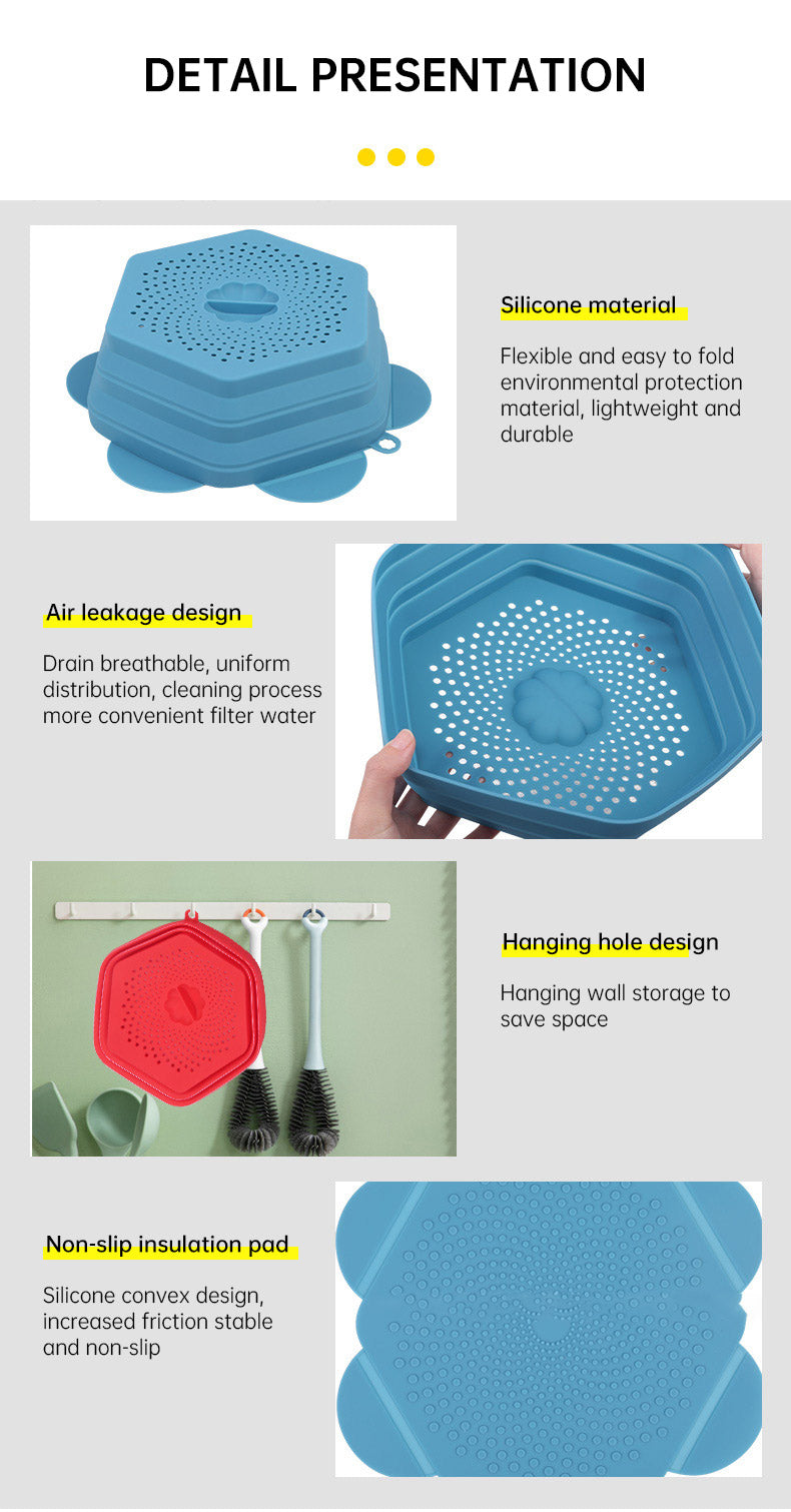 Microwave Oven Anti Spluttering Lid Collapsible Silicone Microwave Food Cover with Plate Microwave Cover lids