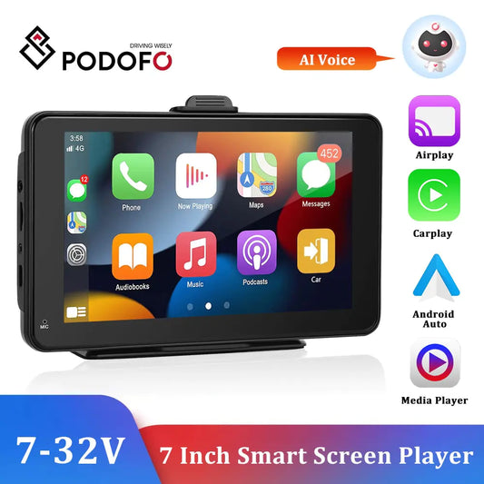 Podofo Universal 7'' Car Radio Multimedia Video Player
