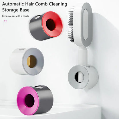 New One-key Self-cleaning Fine Teeth Hair Brush