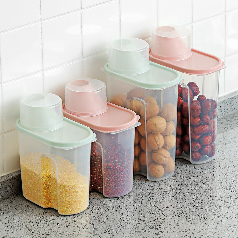 Large Kitchen Grain Storage Tank Nordic Food Dry Goods Storage Box Plastic Sealed Tank Waterproof Grain Tank