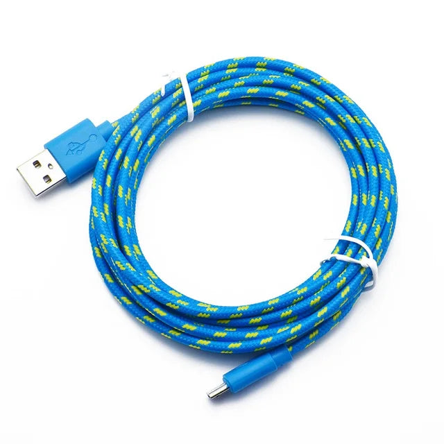 Charging Micro USB Cable 1M 2M nylon Braided Wire for Samsung Sony Xiaomi Android Phone Data Sync Charger Cable smartphone