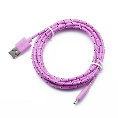 Charging Micro USB Cable 1M 2M nylon Braided Wire for Samsung Sony Xiaomi Android Phone Data Sync Charger Cable smartphone