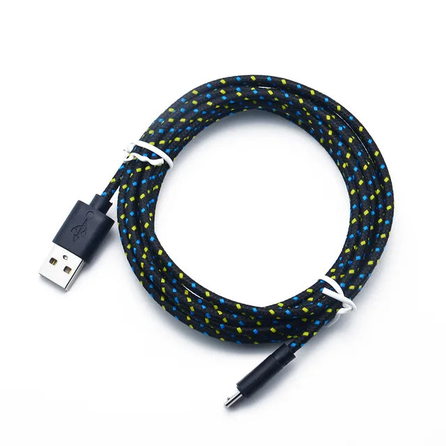 Charging Micro USB Cable 1M 2M nylon Braided Wire for Samsung Sony Xiaomi Android Phone Data Sync Charger Cable smartphone