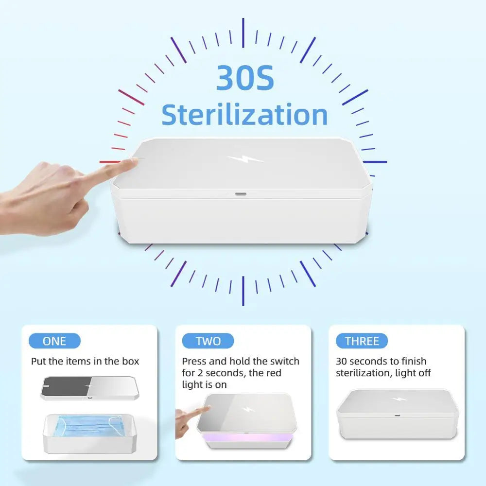 Multifunctional UV Sterilize 10W Wireless Fast Charger Mobile Phone Disinfection Box