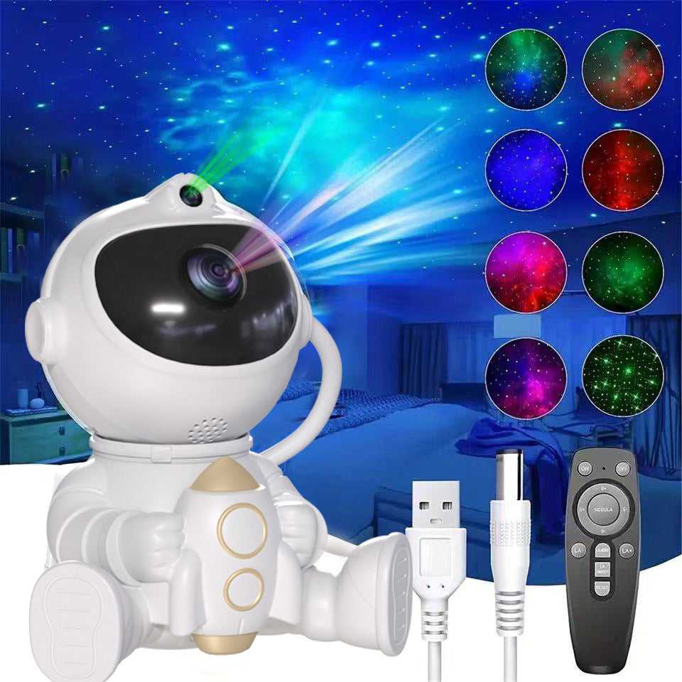 New Astronaut Sky Light Holding Rocket Star Atmosphere Light Space Shuttle Spaceman Laser LED Projection