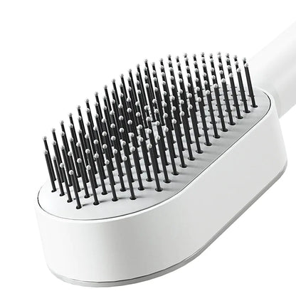 New One-key Self-cleaning Fine Teeth Hair Brush