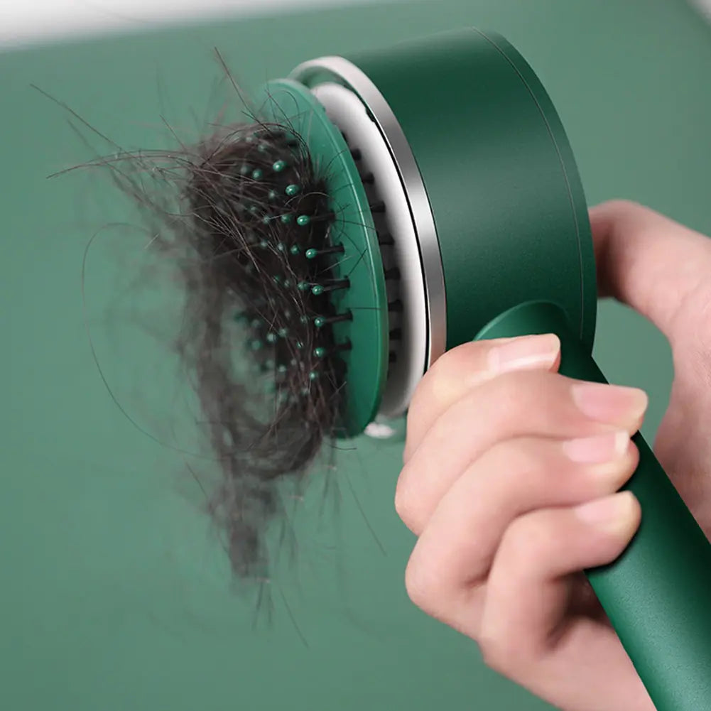 New One-key Self-cleaning Fine Teeth Hair Brush