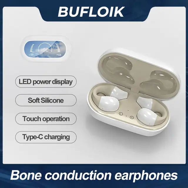 Bluetooth 5.2 Bone Conduction Earphone Ear Clip