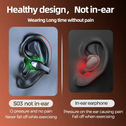 Bluetooth 5.2 Bone Conduction Earphone Ear Clip